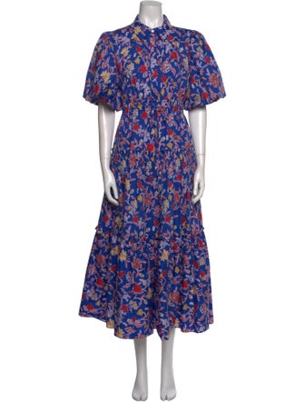 Derek Lam 10 Crosby Floral Print Long Dress