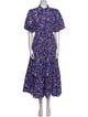 Derek Lam 10 Crosby Floral Print Long Dress