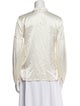 Derek Lam 10 Crosby Mock Neck Long Sleeve Button-Up Top