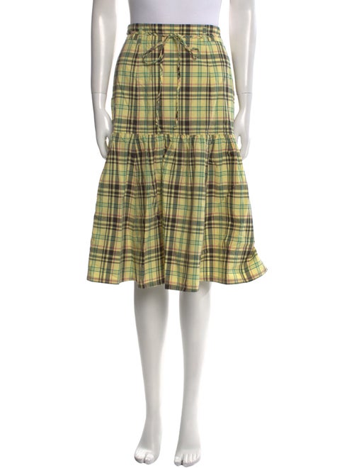 Derek Lam 10 Crosby Plaid Print Knee-Length Skirt