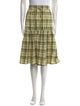 Derek Lam 10 Crosby Plaid Print Knee-Length Skirt