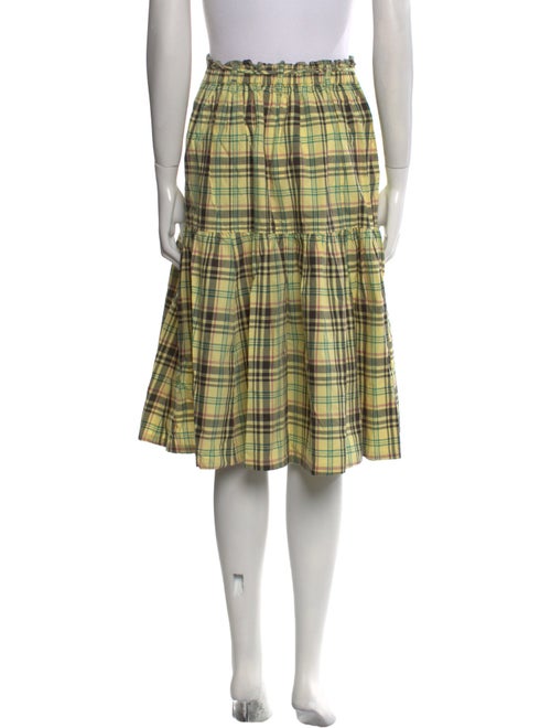 Derek Lam 10 Crosby Plaid Print Knee-Length Skirt