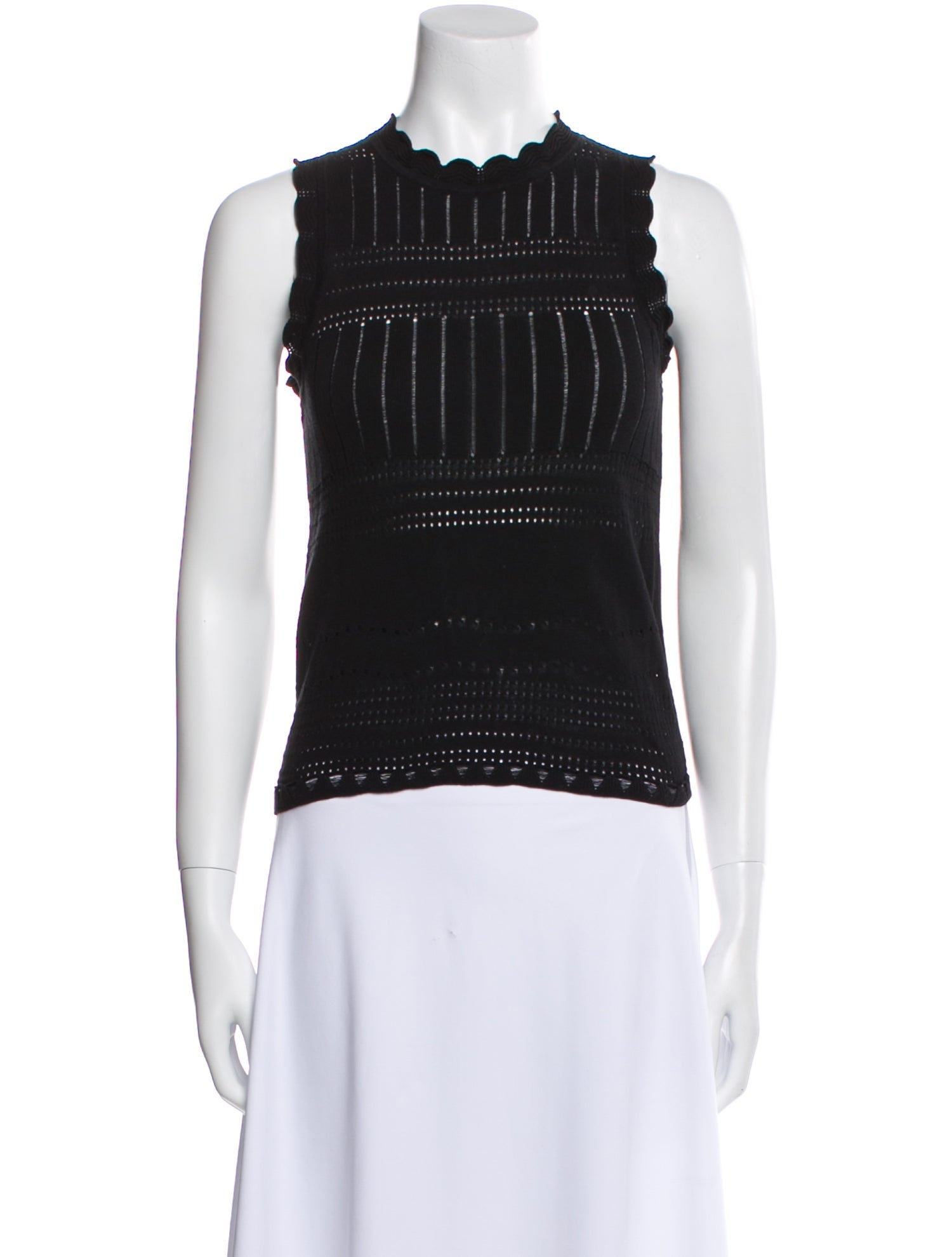 Derek Lam 10 Crosby Crew Neck Sleeveless Top