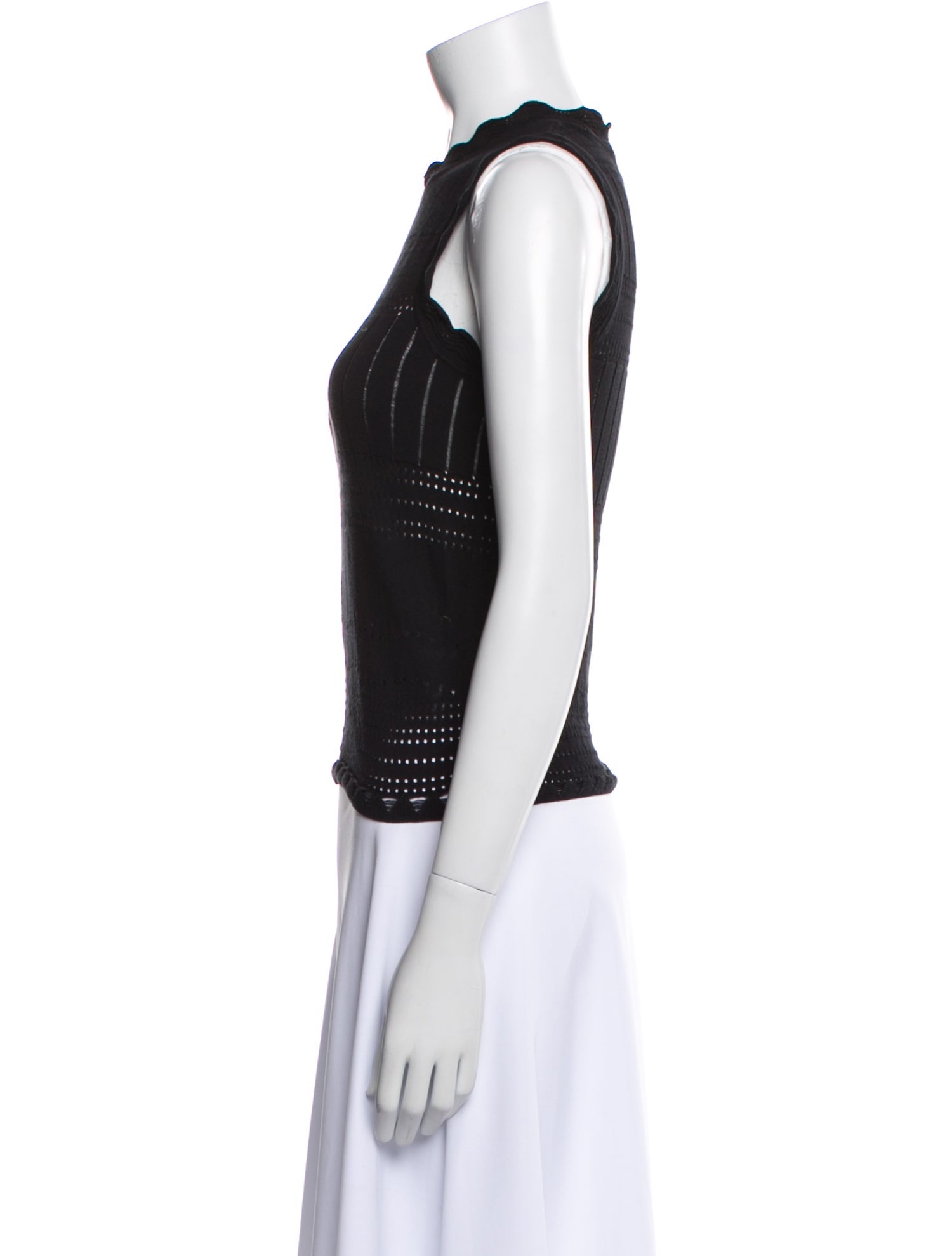 Derek Lam 10 Crosby Crew Neck Sleeveless Top
