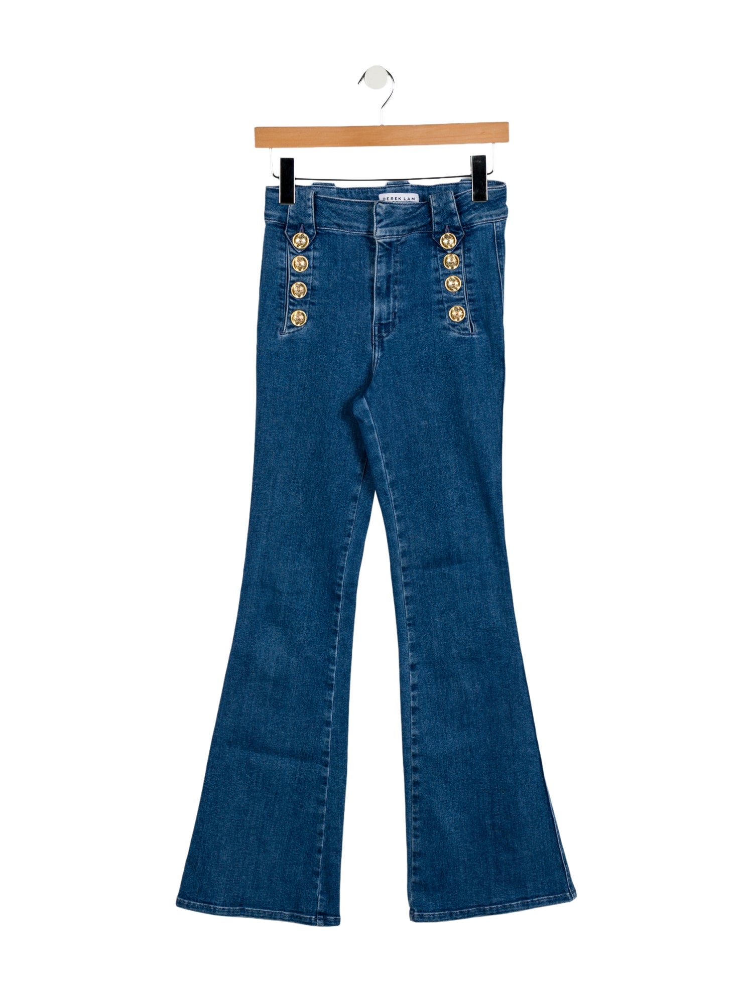 Derek Lam 10 Crosby Mid-Rise Wide Leg Jeans