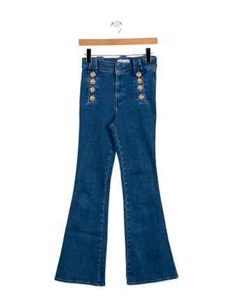 Derek Lam 10 Crosby Mid-Rise Wide Leg Jeans