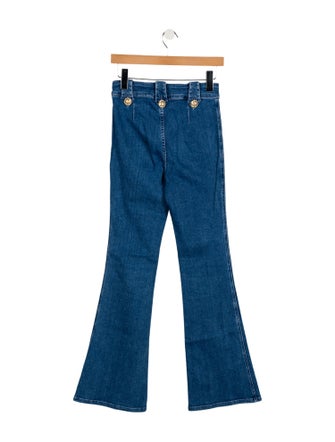 Derek Lam 10 Crosby Mid-Rise Wide Leg Jeans