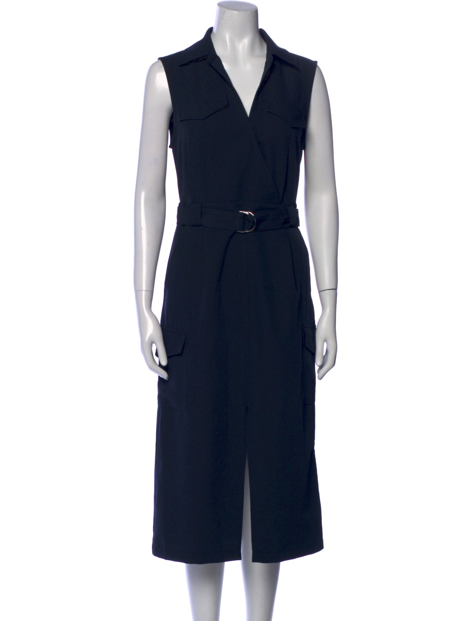 Derek Lam 10 Crosby V-Neck Midi Length Dress