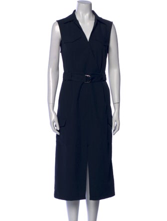 Derek Lam 10 Crosby V-Neck Midi Length Dress