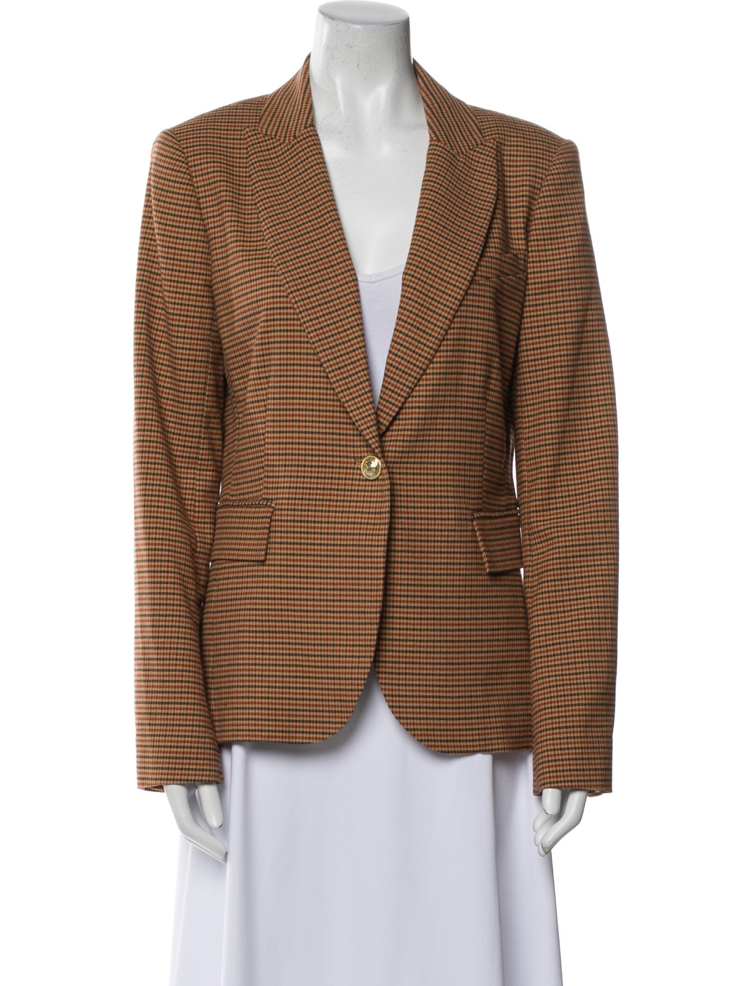 Derek Lam 10 Crosby Houndstooth Print Blazer
