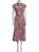 Derek Lam 10 Crosby Floral Print Midi Length Dress