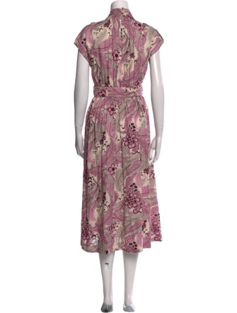 Derek Lam 10 Crosby Floral Print Midi Length Dress