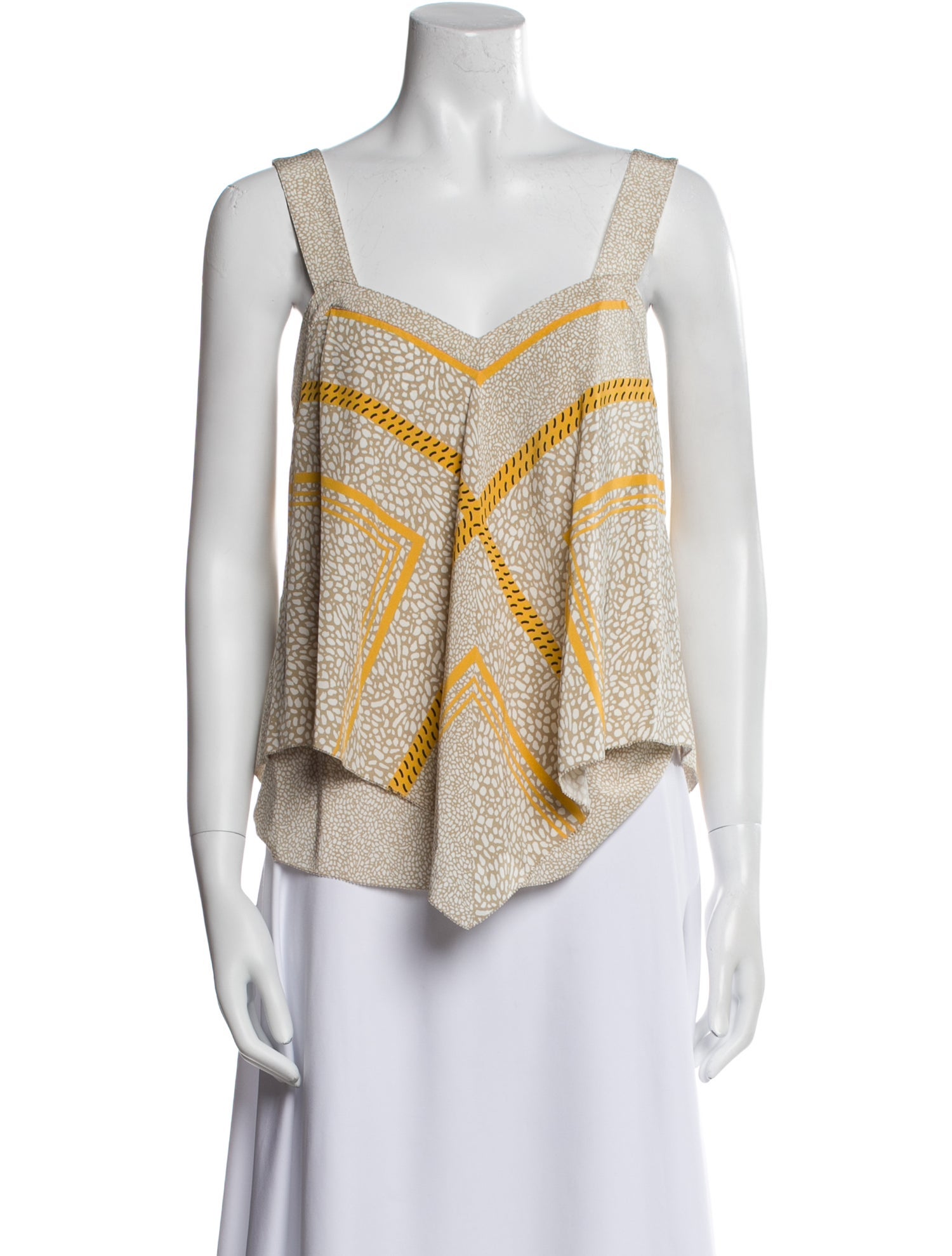 Derek Lam 10 Crosby Silk Printed Top w/ Tags
