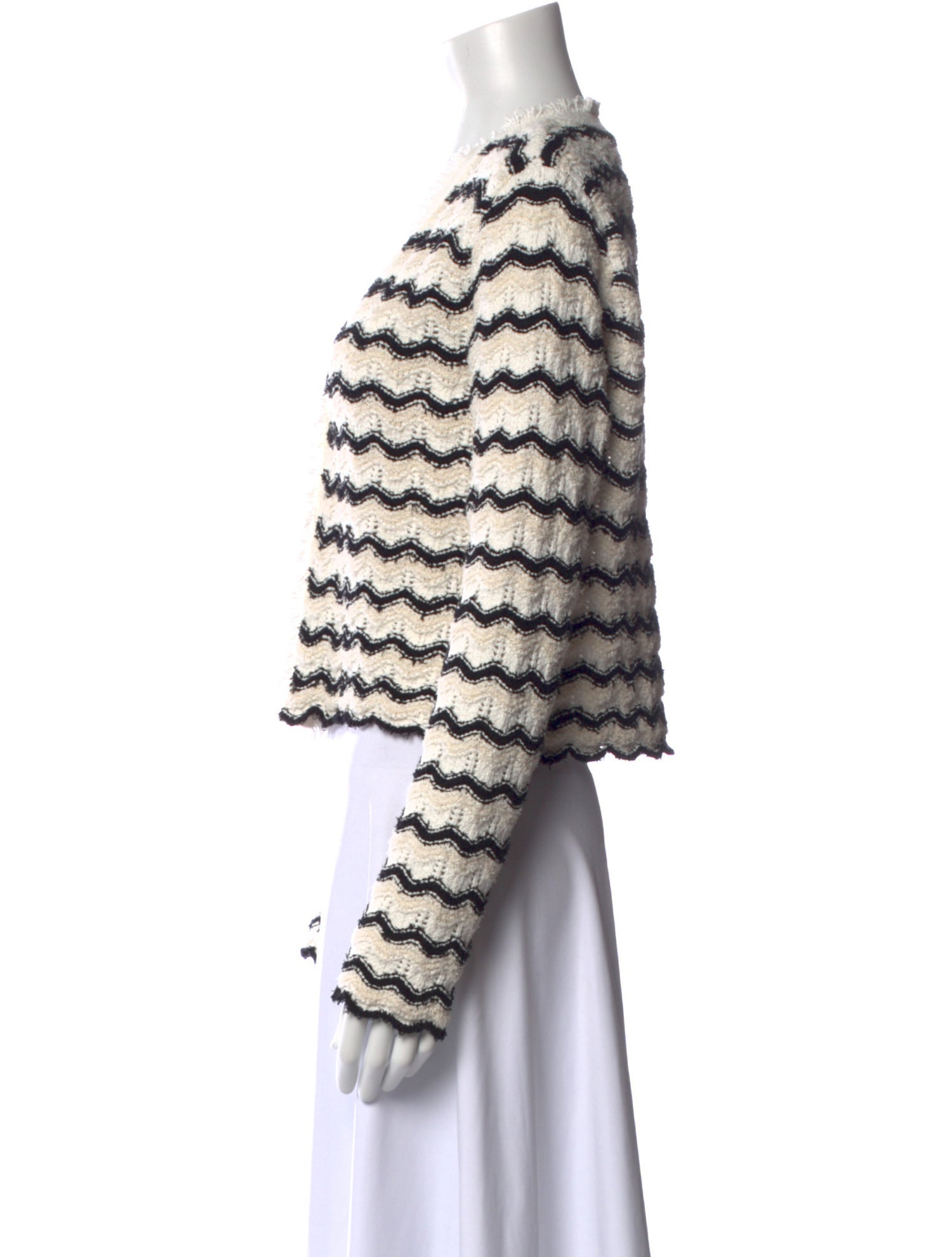 Derek Lam 10 Crosby Striped V-Neck Sweater