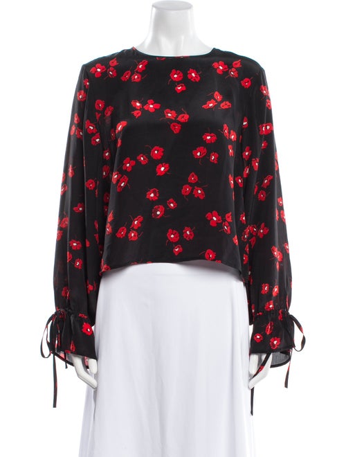 Derek Lam 10 Crosby Silk Floral Print Crop Top