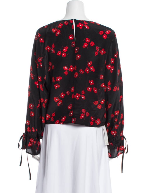 Derek Lam 10 Crosby Silk Floral Print Crop Top