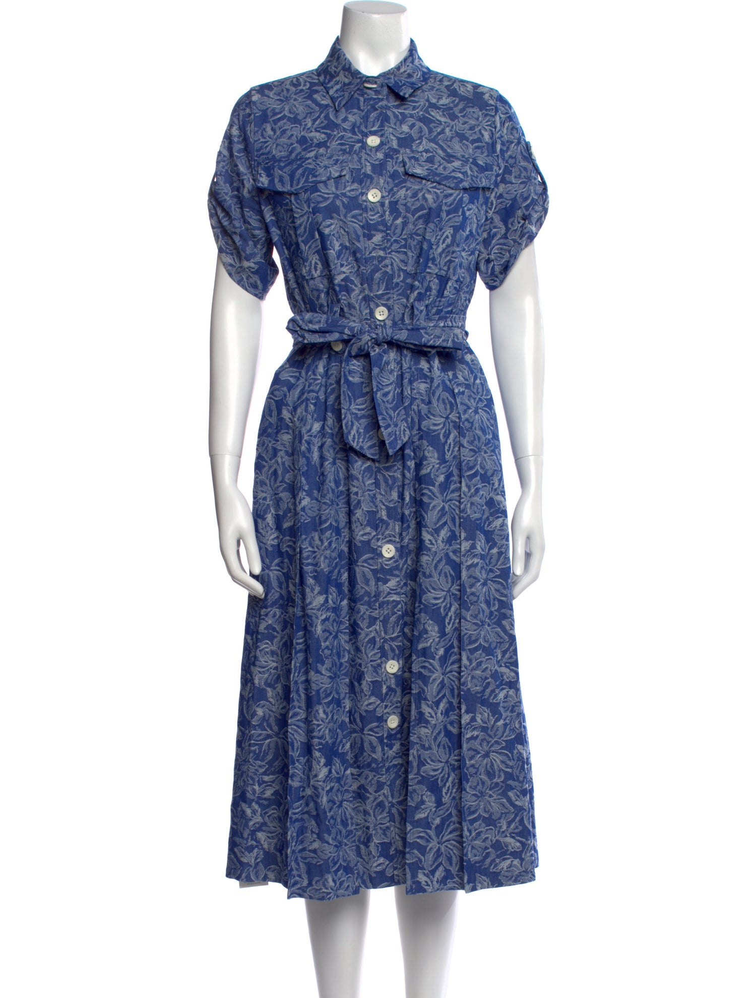 Derek Lam 10 Crosby Floral Print Midi Length Dress