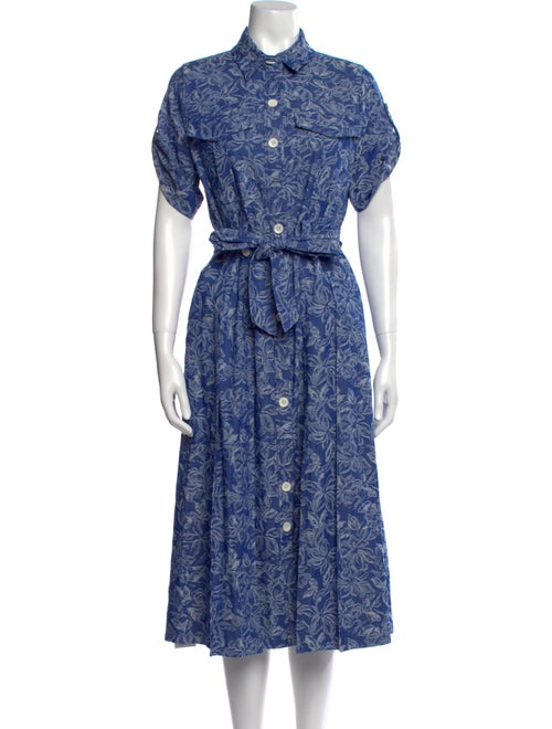 Derek Lam 10 Crosby Floral Print Midi Length Dress