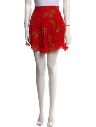 Derek Lam 10 Crosby Floral Print Mini Skirt