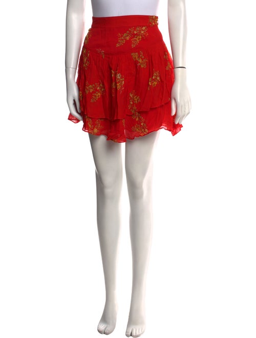 Derek Lam 10 Crosby Floral Print Mini Skirt