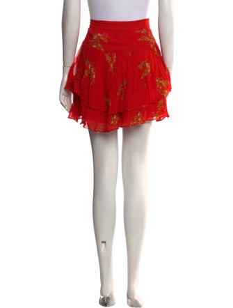 Derek Lam 10 Crosby Floral Print Mini Skirt