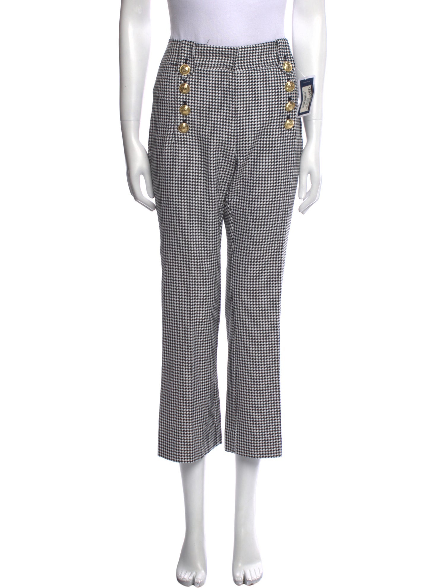 Derek Lam 10 Crosby Plaid Print Wide Leg Pants