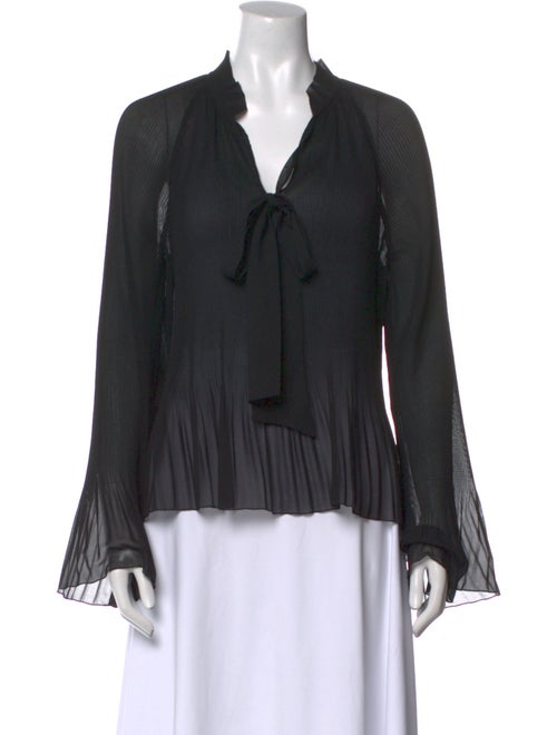 Derek Lam 10 Crosby V-Neck Long Sleeve Blouse