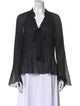 Derek Lam 10 Crosby V-Neck Long Sleeve Blouse