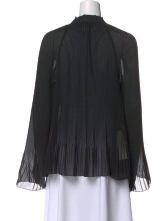 Derek Lam 10 Crosby V-Neck Long Sleeve Blouse