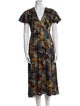 Derek Lam 10 Crosby Floral Print Midi Length Dress