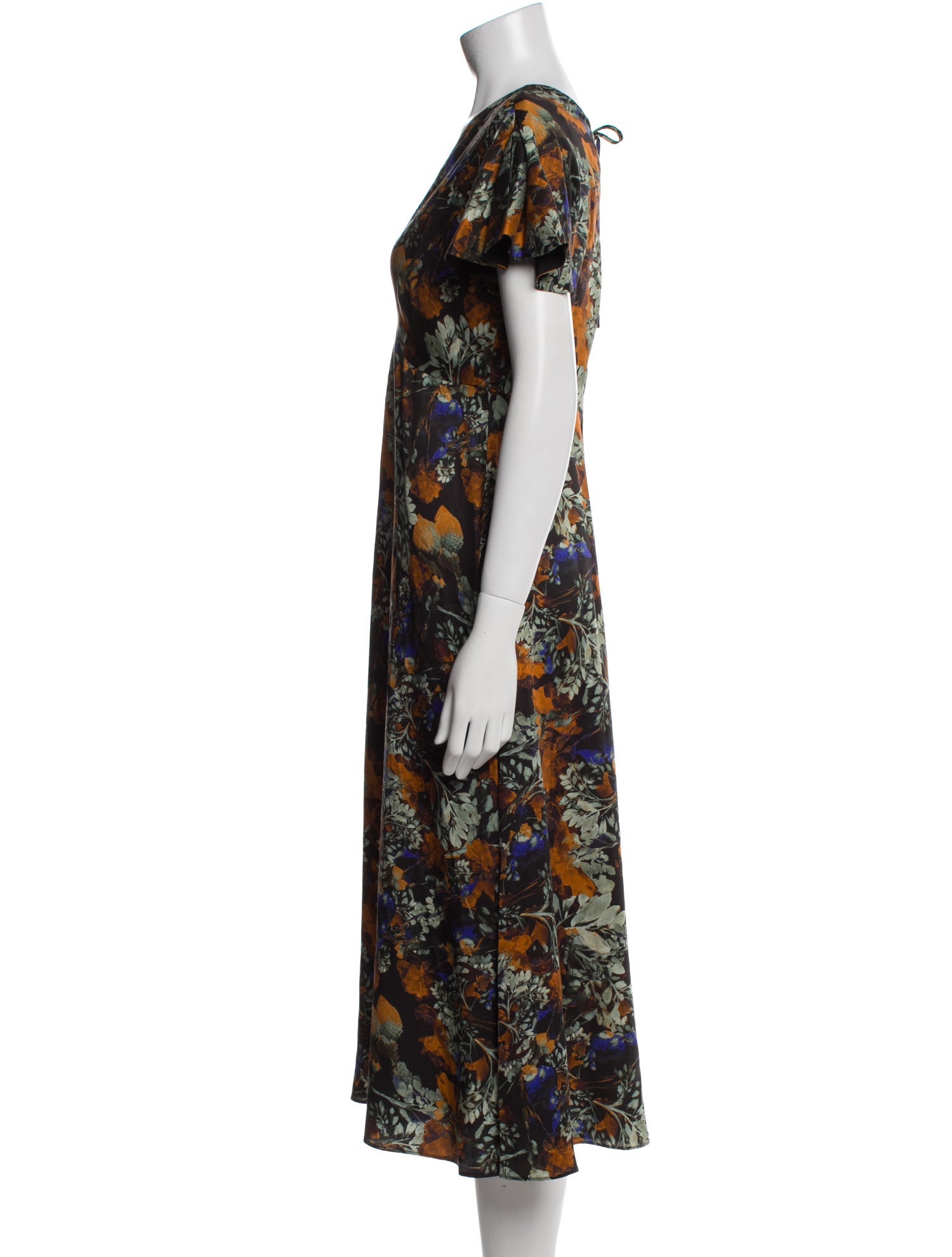 Derek Lam 10 Crosby Floral Print Midi Length Dress