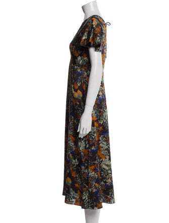 Derek Lam 10 Crosby Floral Print Midi Length Dress