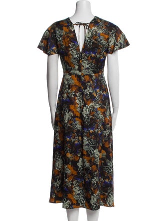 Derek Lam 10 Crosby Floral Print Midi Length Dress