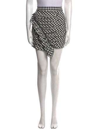 Derek Lam 10 Crosby Plaid Print Mini Skirt