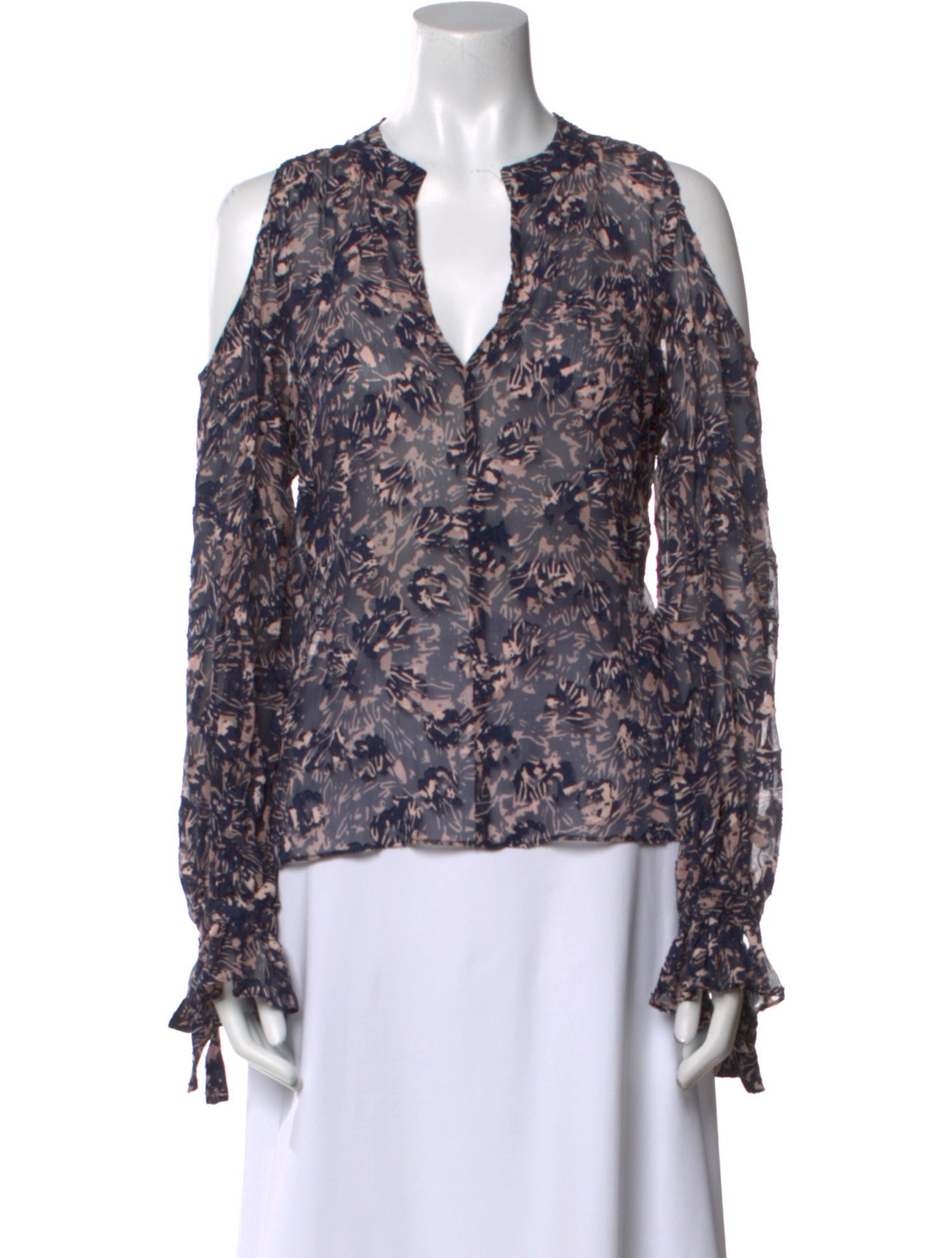 Derek Lam 10 Crosby Silk Floral Print Blouse