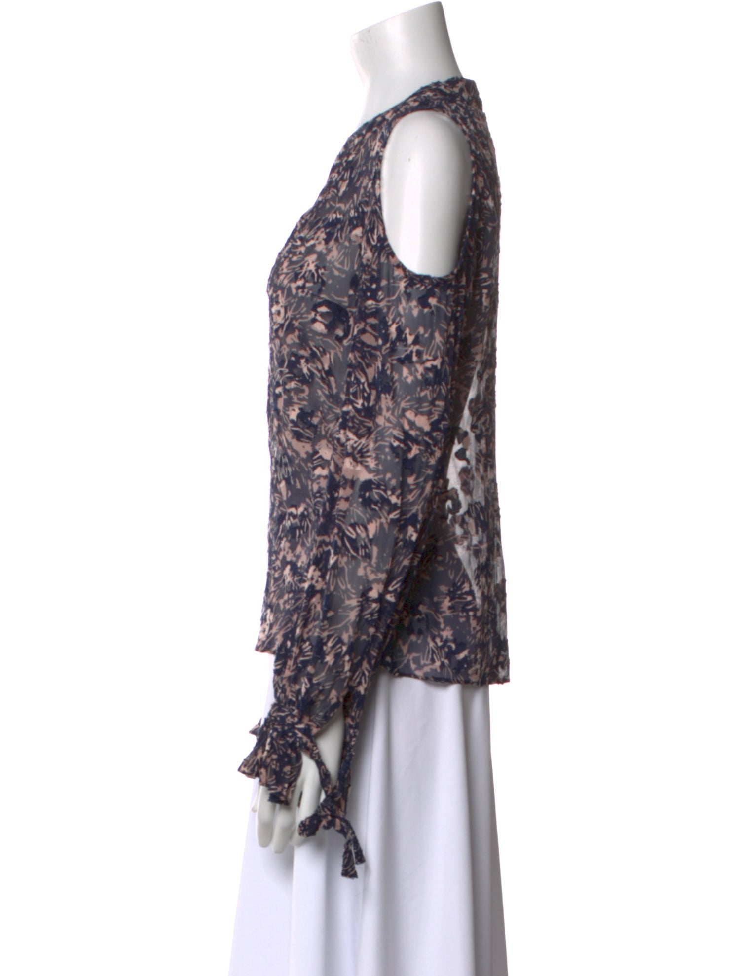 Derek Lam 10 Crosby Silk Floral Print Blouse