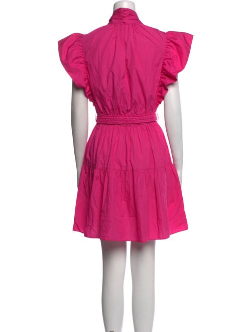 Derek Lam 10 Crosby Mock Neck Knee-Length Dress