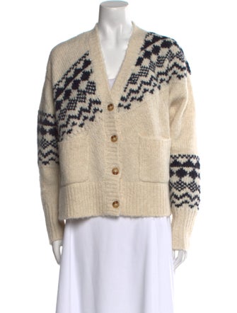 Derek Lam 10 Crosby Striped V-Neck Sweater