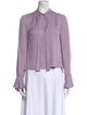Derek Lam 10 Crosby Mock Neck Long Sleeve Blouse