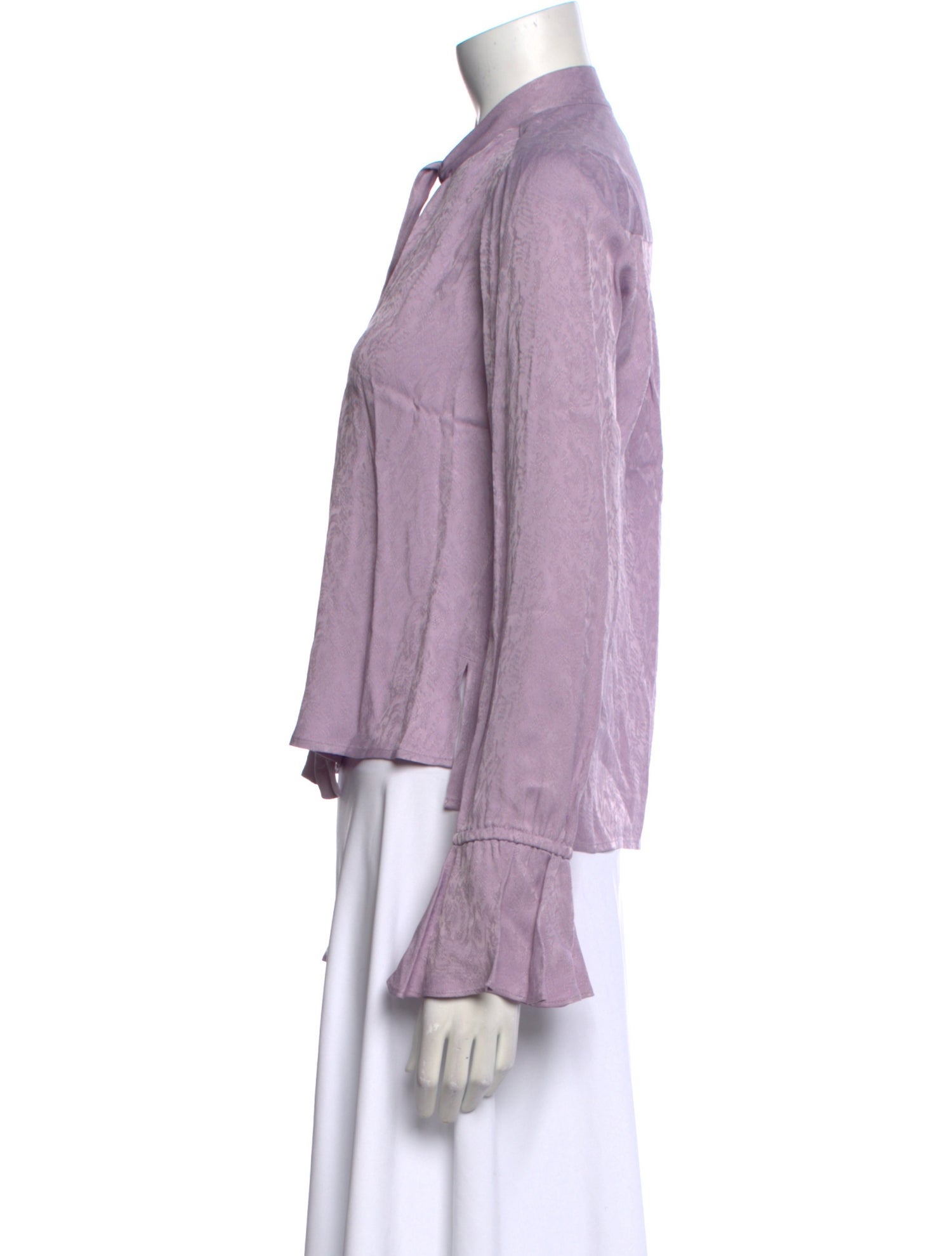 Derek Lam 10 Crosby Mock Neck Long Sleeve Blouse