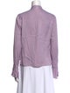 Derek Lam 10 Crosby Mock Neck Long Sleeve Blouse