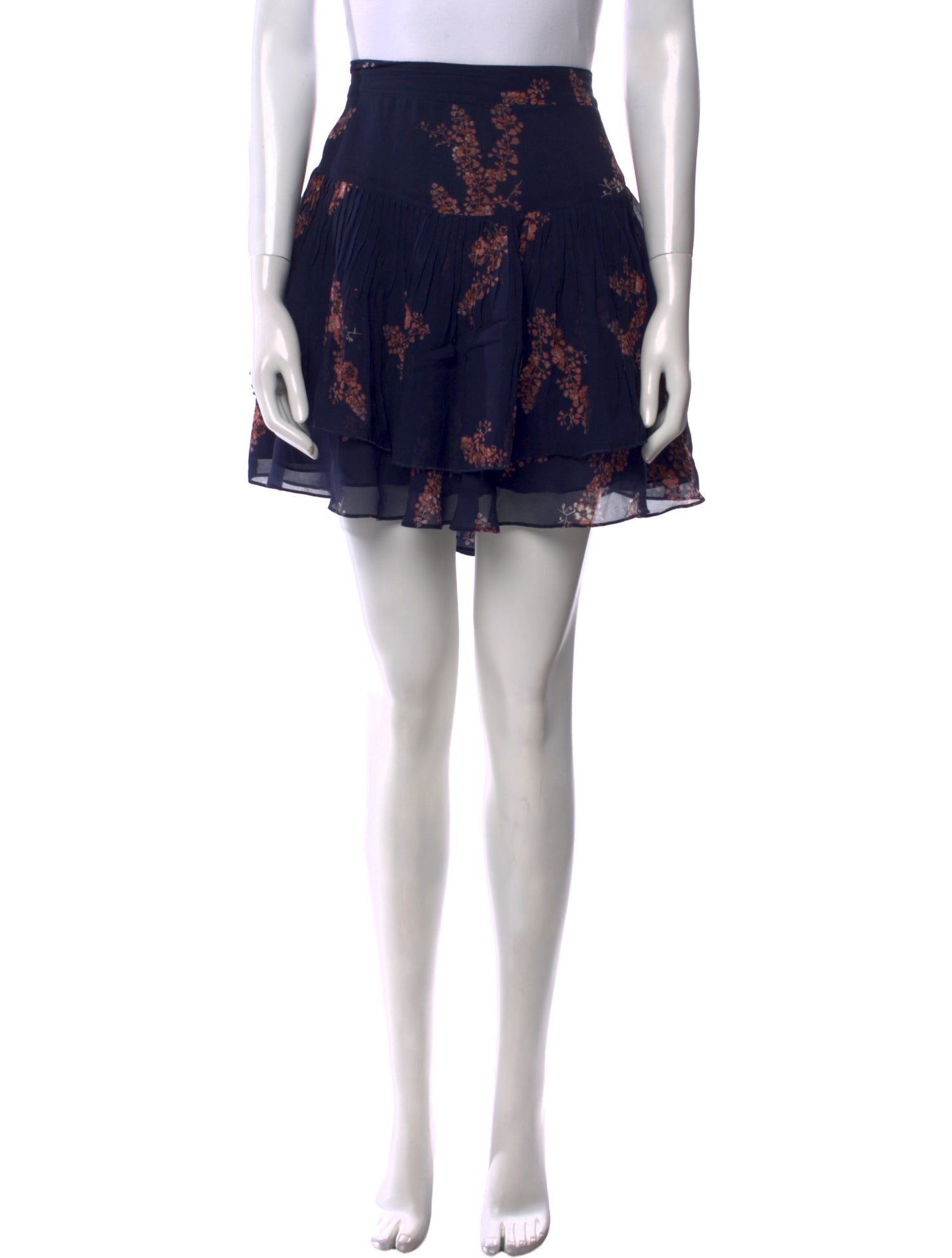 Derek Lam 10 Crosby Floral Print Mini Skirt