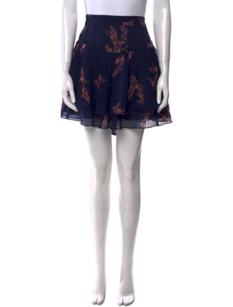 Derek Lam 10 Crosby Floral Print Mini Skirt