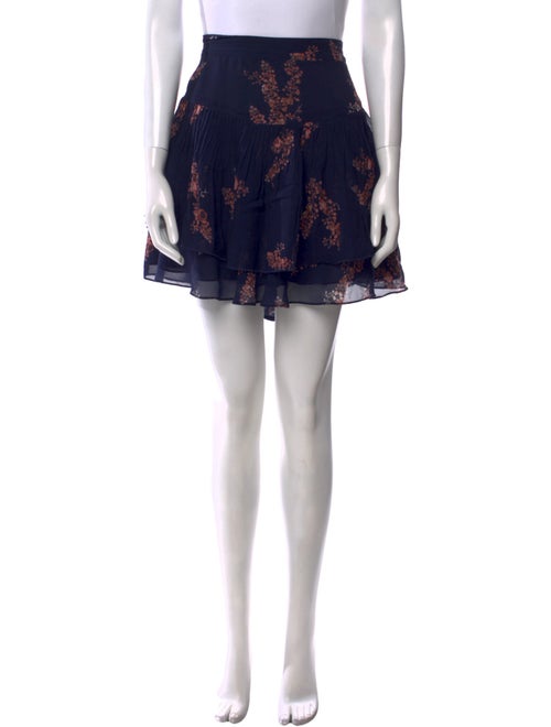 Derek Lam 10 Crosby Floral Print Mini Skirt