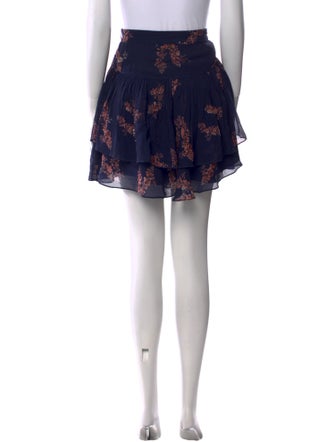 Derek Lam 10 Crosby Floral Print Mini Skirt