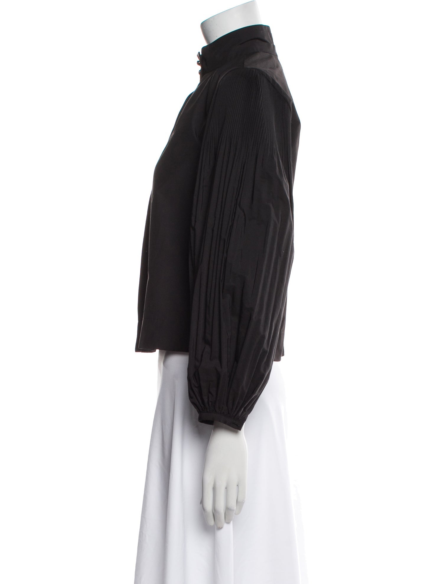 Derek Lam 10 Crosby Mock Neck Long Sleeve Blouse