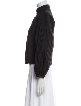 Derek Lam 10 Crosby Mock Neck Long Sleeve Blouse