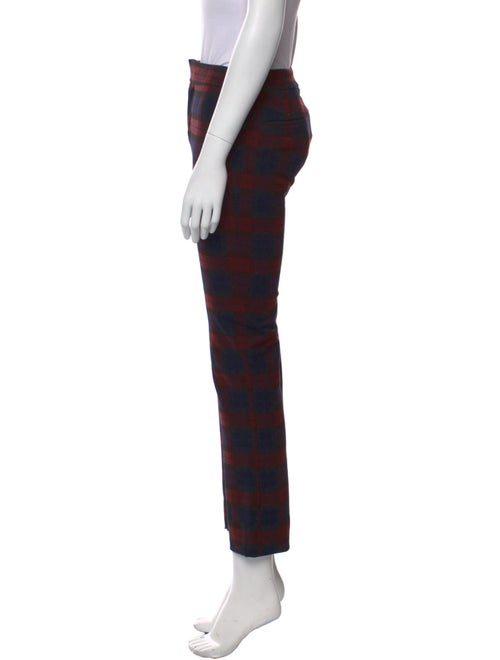 Derek Lam 10 Crosby Plaid Print Straight Leg Pants