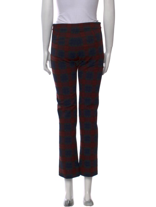 Derek Lam 10 Crosby Plaid Print Straight Leg Pants