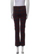 Derek Lam 10 Crosby Plaid Print Straight Leg Pants
